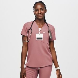 NEW mauve Catarina FIGS scrub top